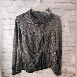 Livi Active Laney Bryant Space Dye Active Wear Jacket 22/24 Full Zip Thumbholes